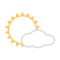 Sun Behind Small Cloud emoji on Emojidex